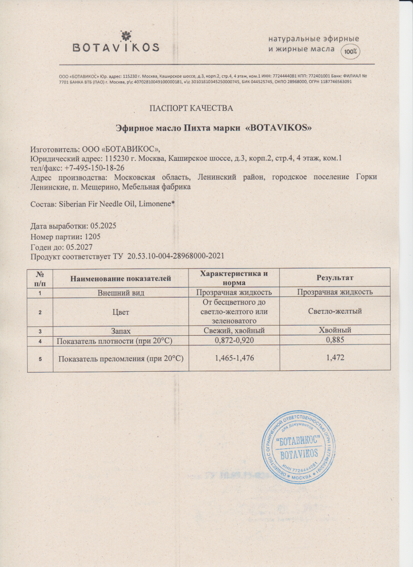 Паспорт №052025